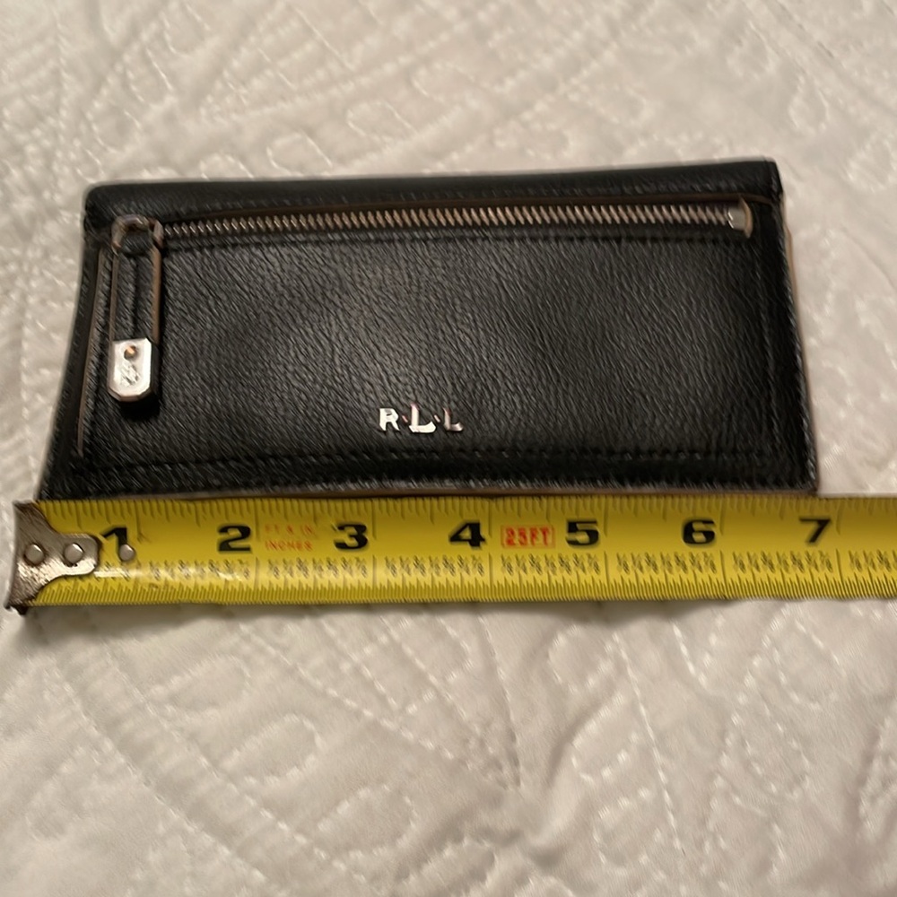 Lauren Ralph Lauren Cow Leather Long Bifold Wallet - Picture 12 of 17